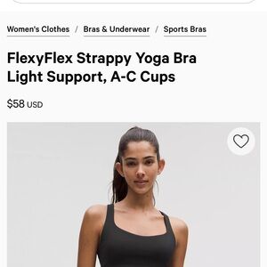 lululemon athletica Strappy Sports Bra - Black medium